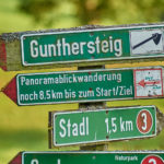 Wegweiser am Gunthersteig